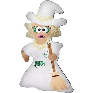 Frisco Halloween Good Witch, Bad Witch Reversible Plush Squeaky Dog Toy, Medium