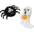 Frisco Halloween Spider & Ghost Plush Squeaky Dog Toy, 2 count