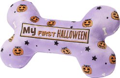 Frisco Halloween My First Halloween Bone Reversible Plush Squeaky Dog Toy, Medium