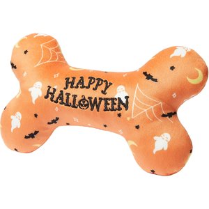 Frisco Halloween All the Ghouls Love Me Bone Reversible Plush Squeaky Dog Toy