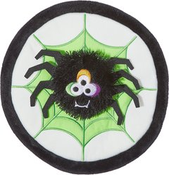 Frisco Halloween Spider's Web & Spider Flat Plush Interactive Squeaky Dog Toy, X-Small/Small, 2 count