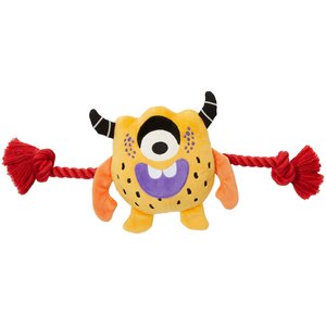 Frisco Halloween Friendly Monster Plush with Rope Squeaky Dog Toy