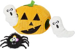 Frisco Halloween Jack-o-Lantern Hide & Seek Puzzle Plush Squeaky Dog Toy