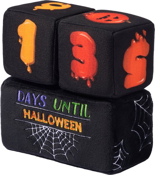 Frisco Halloween 30 Days of Halloween Countdown Blocks Plush Squeaky Dog Toy, 3 count slide 1 of 4