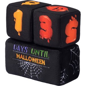 Frisco Halloween 30 Days of Halloween Countdown Blocks Plush Squeaky Dog Toy, 3 count