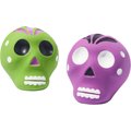 Frisco Halloween Sugar Skulls Latex Squeaky Dog Toy, 2 count