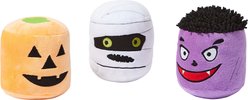 Frisco Halloween Haunted Friends Plush Squeaky Dog Toy, 3 count, Small
