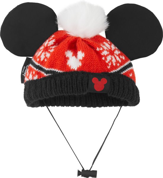 Disney Mickey Mouse Holiday Dog & Cat Knit Hat, X-Small/Small slide 1 of 5