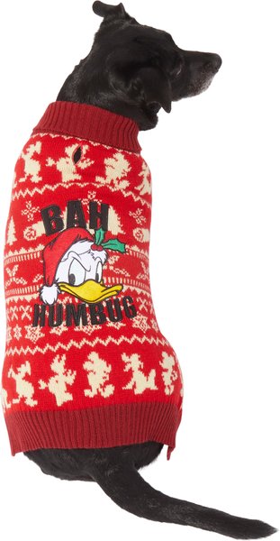 Disney Donald Duck "Bah Hambug" Dog & Cat Sweater, Medium slide 1 of 6
