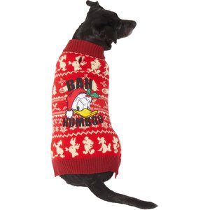 Disney Donald Duck "Bah Hambug" Dog & Cat Sweater, Large