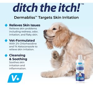 Vetnique Labs Dermabliss Medicated Shampoo Anti-Bacterial & Anti-Fungal Medicated Dog & Cat Shampoo, 16-oz bottle