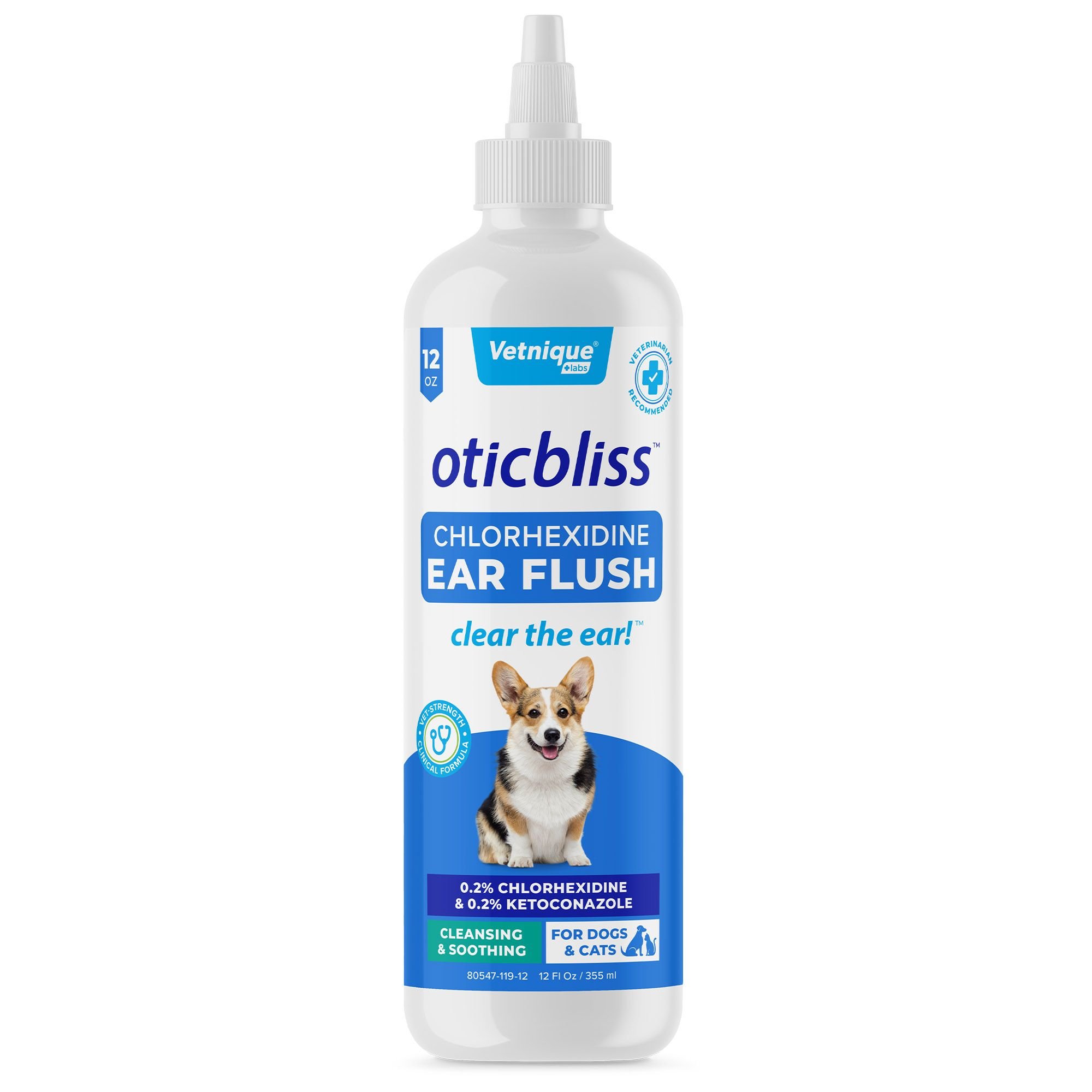 VETNIQUE LABS Oticbliss Ear Flush Cleaner AntiBacterial & AntiFungal