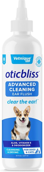 Vetnique Labs Oticbliss Ear Flush Advanced Cleaning Dog & Cat Medicated Ear Rinse Cleanser, 8-oz bottle slide 1 of 10