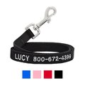 Frisco Solid Nylon Personalized Dog Leash, Medium: 6-ft long, 3/4-in wide, Black