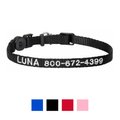 Frisco Nylon Personalized Breakaway Cat Collar with Bell, Black, 8 to 12-in neck, 3/8-in wide
