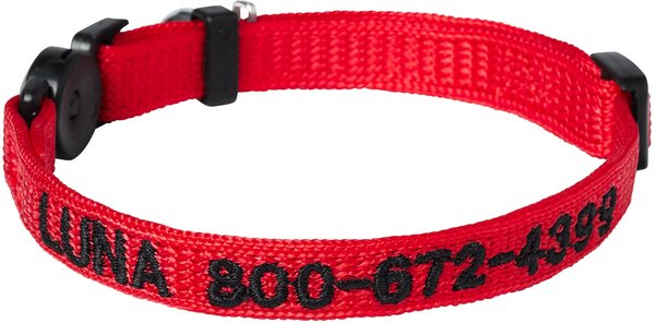 Frisco Nylon Personalized Breakaway Cat Collar with Bell, 8 to 12-in neck, 3/8-in wide, Red slide 1 of 6
