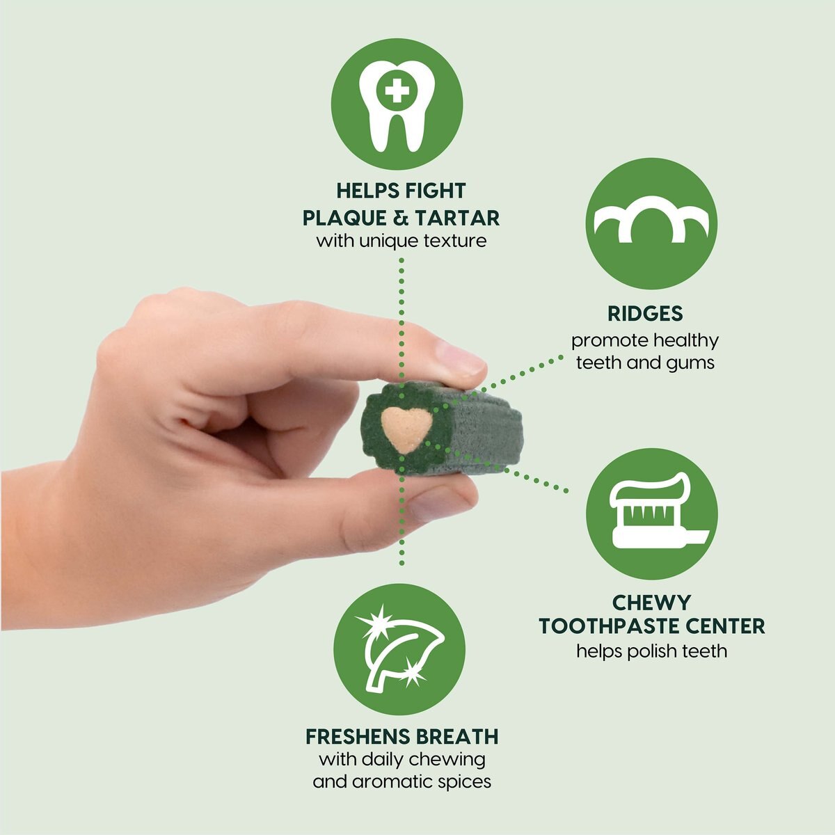 ARK NATURALS Brushless Toothpaste Large Dental Dog Treats, 54oz box