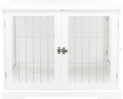 TRIXIE Pet Home Furniture Style Dog Crate, White, Medium