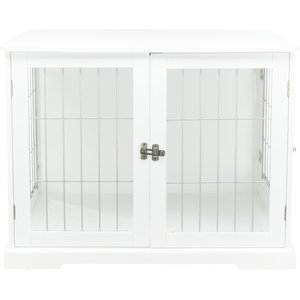 TRIXIE Pet Home Furniture Style Dog Crate, White, Small