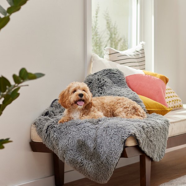 Frisco Eyelash Cat & Dog Blanket, Small, Smoky Gray slide 1 of 5