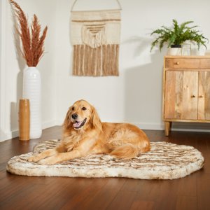 Frisco Faux Fur Orthopedic Pelt Pillow Dog Bed w/Removable Cover, Brown, XX-Large