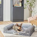 Frisco Chambray Orthopedic Sofa Bolster Dog Bed w/Removable Cover, Large