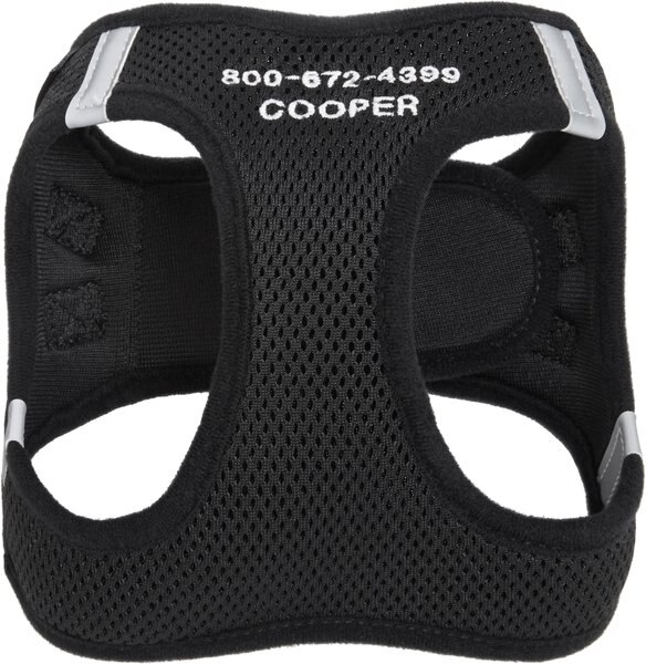 Frisco Small Breed Soft Vest Step In Personalized Back Clip Dog Harness, Black, 15 to 18-in chest slide 1 of 8