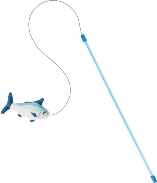 FRISCO Camping Fishing Rod Teaser Cat Toy with Catnip 
