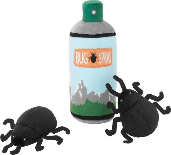 Frisco Camping Bug Spray Plush Squeaky Dog Toy, 3 count slide 1 of 3