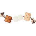 Frisco Camping S'mores Plush with Rope Squeaky Dog Toy