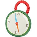 Frisco Camping Compass Plush with Rope Squeaky Dog Toy
