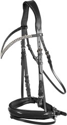 Horze Equestrian Grayson Classic Dressage Ergonomic Horse Bridle, Black, Cob slide 2 of 2