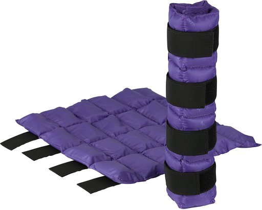 Horze Equestrian Pro Cooling Therapy Horse Ice Wrap, 2 count, Purple