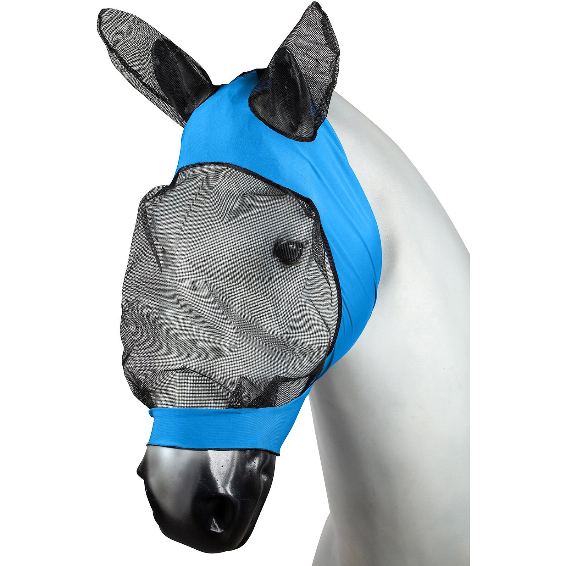 Horze Soft Stretch Horse Fly Mask, Blue, Cob