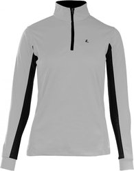 Horze Equestrian Women's Trista Long Sleeved Technical Sun Shirt, Grey & Black, 4