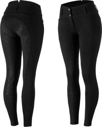 Horze Equestrian Women's Daniela Silicon Full Seat Breeches, Black, 28