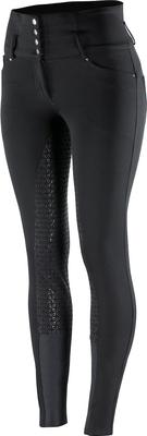 Show full view: Horze Women's Tara High Waist Full Seat Breeches, Black, 34 slide 4 of 6