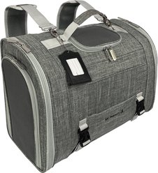 Mr. Peanut's Monterey Series Convertible Backpack Airline Approved Cat & Dog Carrier, Platinum Gray
