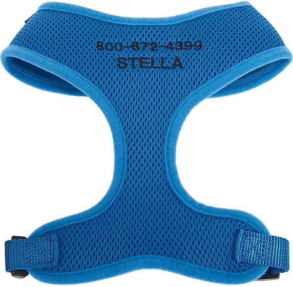 Frisco Small & Medium Breed Soft Mesh Personalized Back Clip Dog Harness, 12 to 16.5-in chest, Blue slide 1 of 7