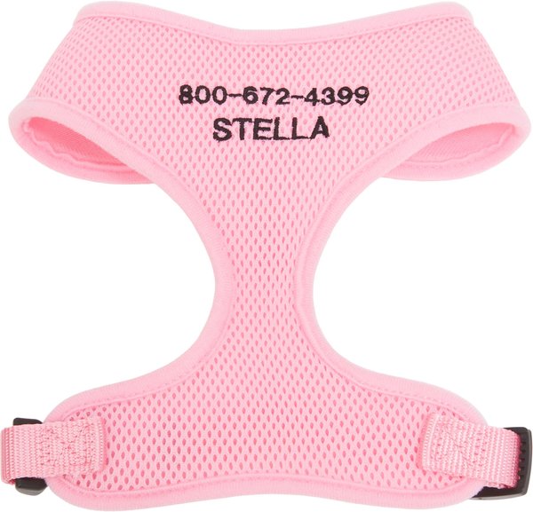 Frisco Small & Medium Breed Soft Mesh Personalized Back Clip Dog Harness, 18.5 to 24-in chest, Pink slide 1 of 7