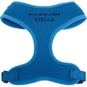 Frisco Small & Medium Breed Soft Mesh Personalized Back Clip Dog Harness, 22.5 to 30-in chest, Blue