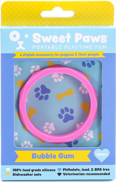 Sweet Paws Wearable Puppy Teether Dog Chew Toy, Bubble Gum slide 1 of 10