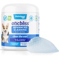 Vetnique Labs Oticbliss Ear Wipes Advanced Cleaning, Soothing & Medicated Dog & Cat Ear Wipes, 100 count