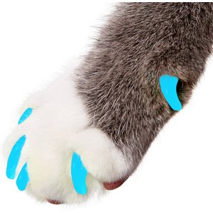 Purrdy Paws Soft Cat Nail Caps, 40 count, Blue Glow in the Dark, Kitten