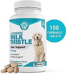 Wanderfound Pets Milk Thistle Liver Support Salmon & Bacon Flavor Dog Supplement, 100 count slide 1 of 8