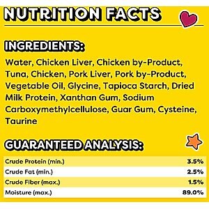 Temptations Creamy Puree with Tuna Lickable Cat Treats, 0.425-oz pouch