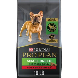 Purina Pro Plan Specialized Shredded Blend Beef & Rice Formula High Protein Small Breed Dry Dog Food, 18-lb bag