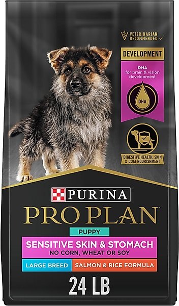 Purina Pro Plan Development Sensitive Skin & Stomach Salmon & Rice Large Breed Dry Puppy Food, 24-lb bag slide 1 of 10