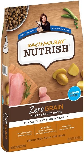 Rachael Ray Nutrish Zero Grain Natural Turkey & Potato Recipe Grain-Free Dry Dog Food, 13-lb bag slide 1 of 8