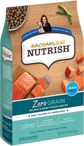 Rachael Ray Nutrish Zero Grain Natural Salmon & Sweet Potato Recipe Grain-Free Dry Dog Food, 3.75-lb bag slide 1 of 7